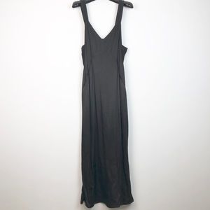 HM black satin dress